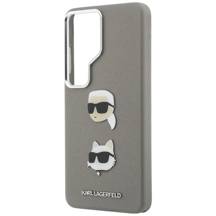 Karl Lagerfeld case Saffiano Double Heads Metal for Samsung Galaxy S26 Ultra silver