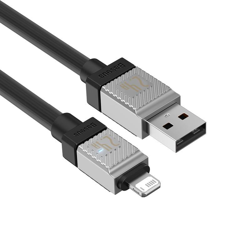 Baseus CoolPlay USB-Lightning-kaapeli 2m 2,4A musta