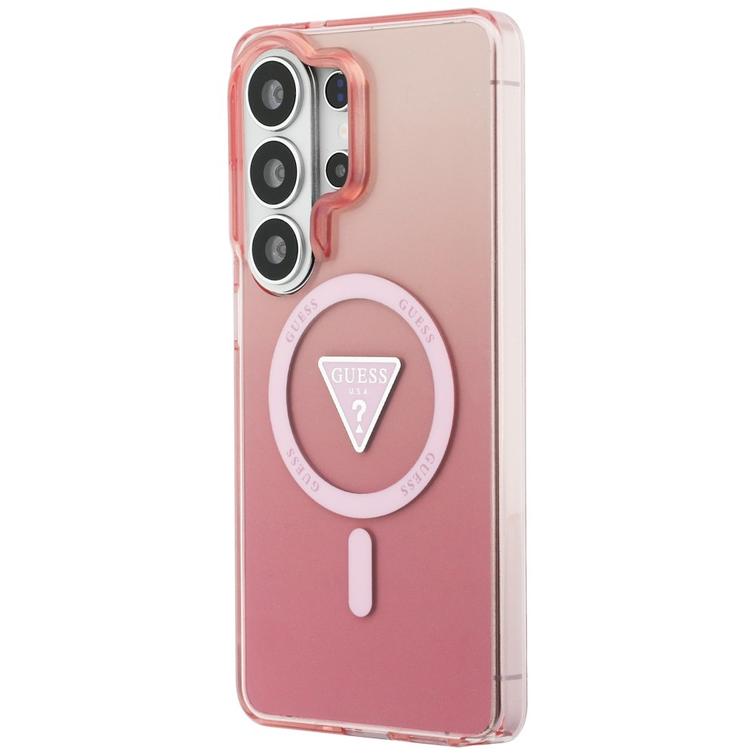 Guess case IML Gradient Triangle MagSafe for Samsung Galaxy S26 Ultra pink