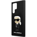 Karl Lagerfeld -suojakuori Samsung Galaxy S24 Ultralle KLHCS24LSNIKBCK musta HC SILICONE NFT IKONIK