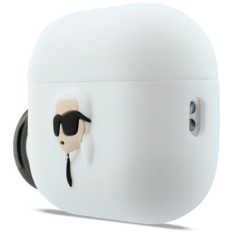 Karl Lagerfeld Silicone Karl Head 3D case for AirPods Pro 3 white