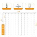 LED CURTAIN (100 LED LAMPS) 3Mx1M COLD WHITE