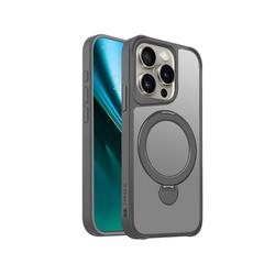 Etteri Matt Mag Ring suojakuori iPhone 15 Prolle 6,1" harmaa