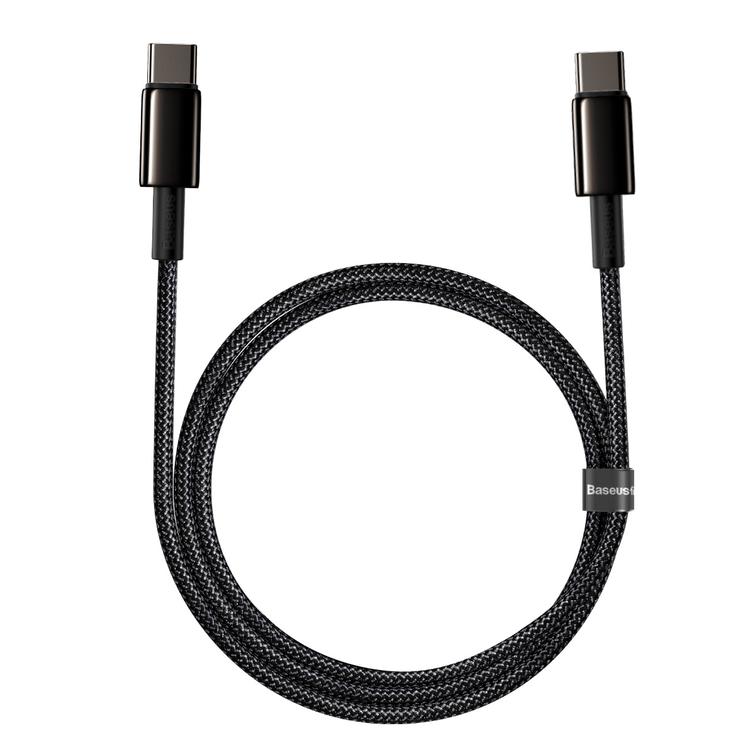 Baseus-kaapeli Tungsten PD USB-C - USB-C 1,0 m musta 100W