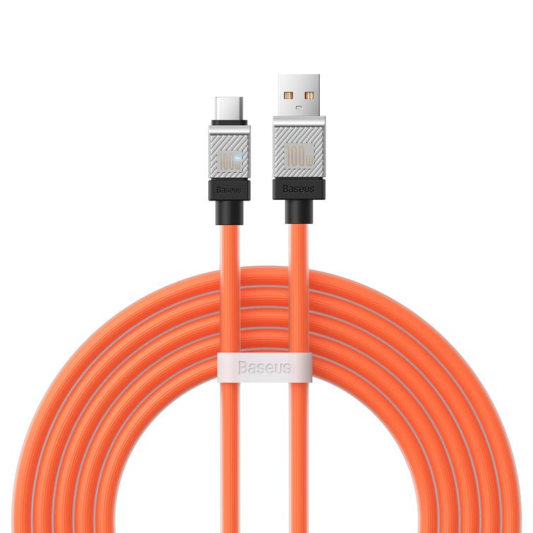 Baseus-kaapeli CoolPlay USB - USB-C 2m 100W oranssi