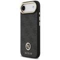 Guess 4G Strass Logo & Big Strap Metal Buttons MagSafe -suojakuori iPhone Airille, musta