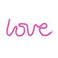 Neon LED-valo LOVE pinkki Lepakko + USB FLNE05 Forever Light