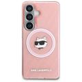 Karl Lagerfeld case IML Repeated Choupette MagSafe for Samsung Galaxy S26 pink