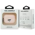 Karl Lagerfeld Silicone Chaupette Head 3D case for AirPods Pro 3 pink