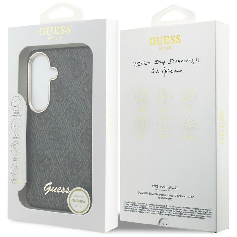 Guess case 4G Script MagSafe for Samsung Galaxy S26 black