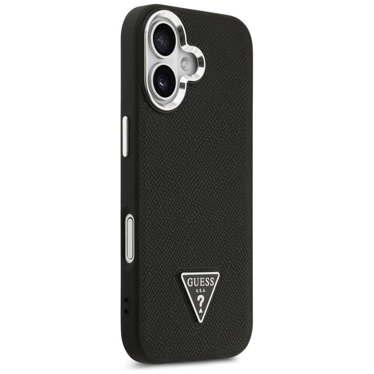 Guess Grained Triangle Logo MagSafe -suojakuori iPhone 17:lle, musta