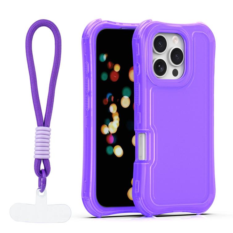 Safepop case with strap for iPhone 16 Pro 6,3" purple