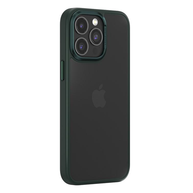 Comma-suojakuori Joy Elegant iPhone 15 Plus -puhelimelle, tummanvihreä