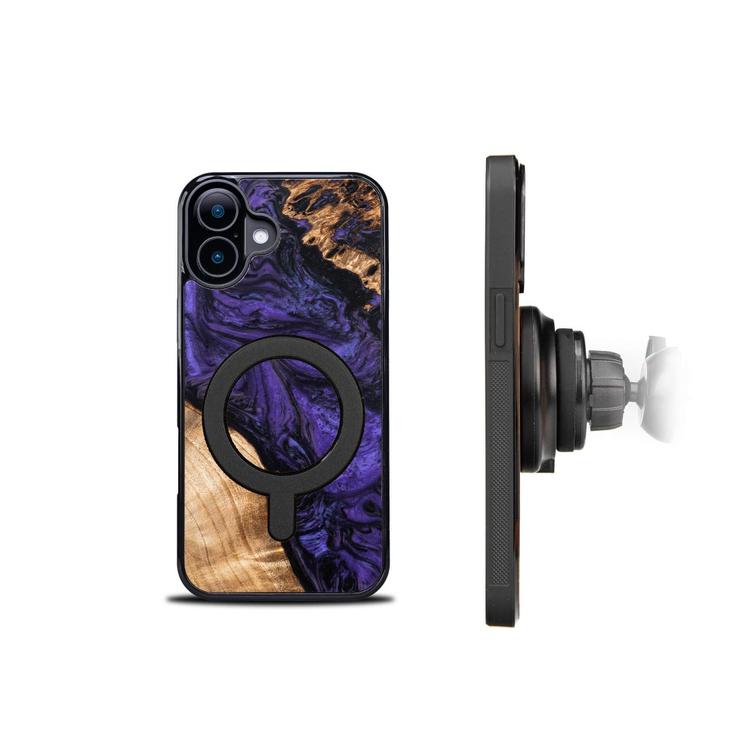Bewoodin ainutlaatuinen iPhone 16 Plus 6,7" -suojakuori, violetti, MagSafe-kiinnityksellä