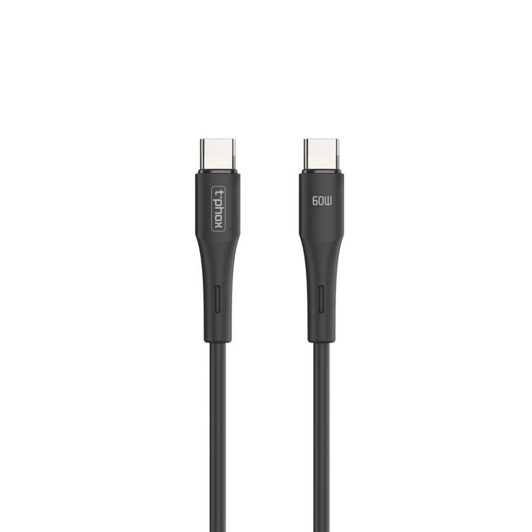 T-PHOX CABLE GENTLE USB-C/USB-C 60W BLACK
