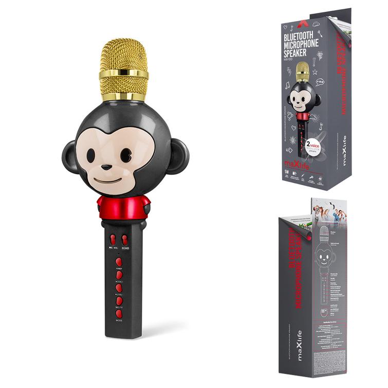 Maxlife BT -mikrofoni kaiuttimella Animal MX-100 musta