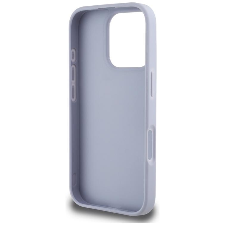 Guess Hardcase PU Grained Hot Stamp 4G Triangle Metal -suojakuori iPhone 16 Pro Maxille 6,9" violetti