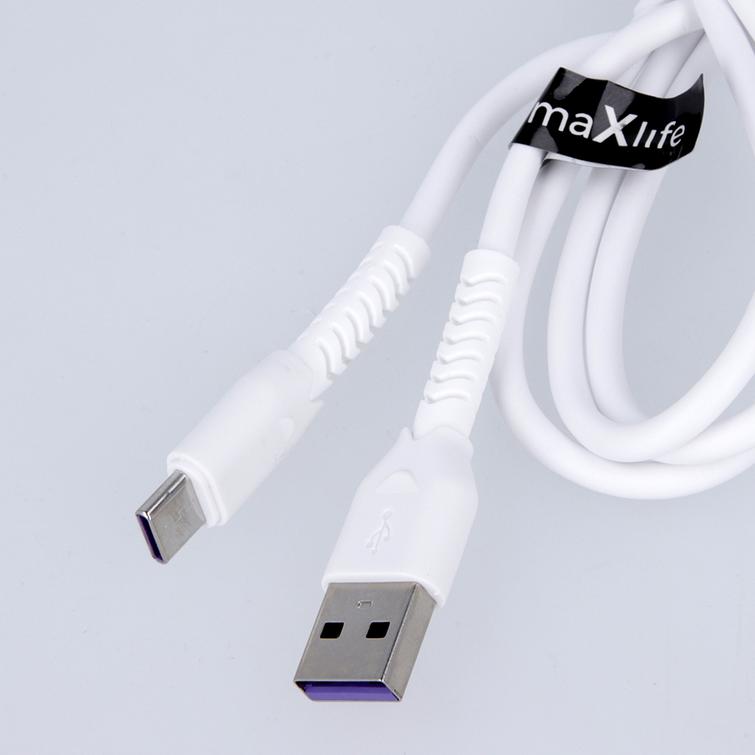 Maxlife MXUC-04 USB-kaapeli - Lightning 1,0 m 3A valkoinen