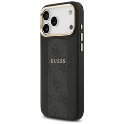 Guess iPhone 17 Pro Max -suojakuori, HC MAGSAFE PU -suojakalvo ja 4G-suojakalvo, musta