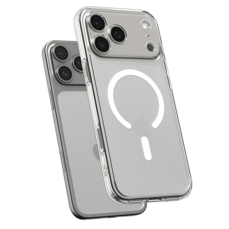 Spigen Ultra Hybrid Mag Magsafe -kotelo iPhone 17 Prolle, huurteenvalkoinen