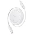 Baseus Free2Pull Mini -latauskaapeli USB-C - USB-C 60W 1m Kuunvalkoinen