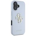 Guess Hardcase PU Grained Big 4G and Classic Logo -suojakuori iPhone 16 6,1":lle, sininen