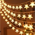 LED GARLAND 10M (80 LED LAMPS) USB STARS WARM WHITE