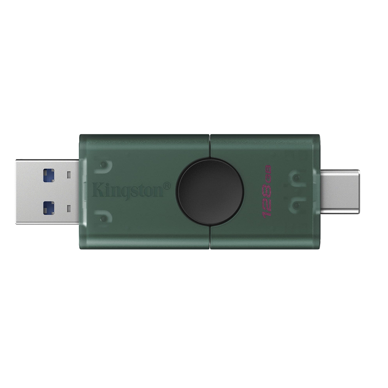 Kingstonin 128 Gt:n USB-A + USB-C 3.2 Gen 1 DataTraveler DuoG2 -muistitikku