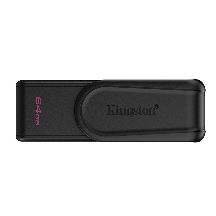 Kingstonin kannettava muistitikku 64 Gt:n USB 3.2 Gen 1 DataTraveler Exodia S (musta/musta)
