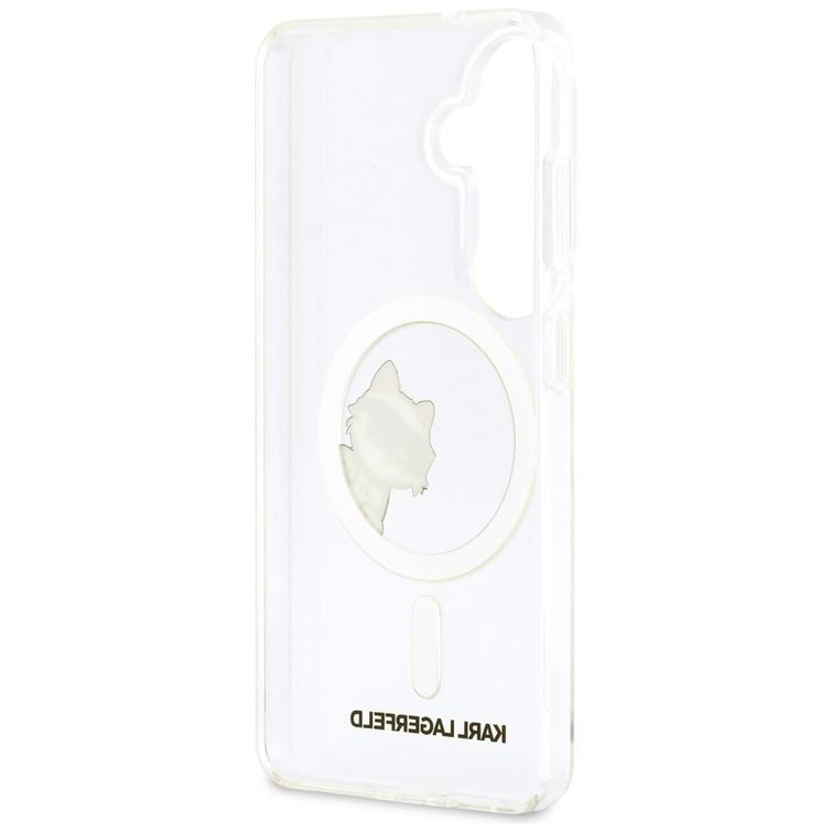 Karl Lagerfeld case IML Peekaboo Choupette MagSafe for Samsung Galaxy S26 transparent
