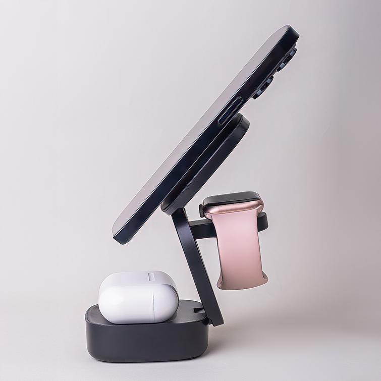 Maxlife MXWC-06 magneettinen langaton laturi 15W musta 3in1