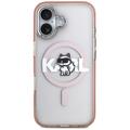 Karl Lagerfeld suojakuori iPhone 17 6,1" IML Choupette Sketch Logo MagSafe vaaleanpunainen