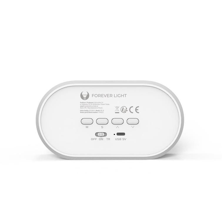 Her&auml;tyskello LED-pupuy&ouml;valolla PURE FNL-05 INGRID valkoinen pitk&auml; Forever Light