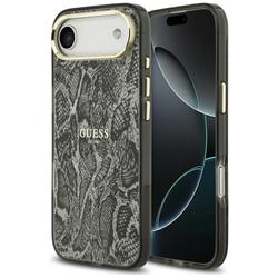 Guess Python Pattern MagSafe -kotelo iPhone Airille, musta