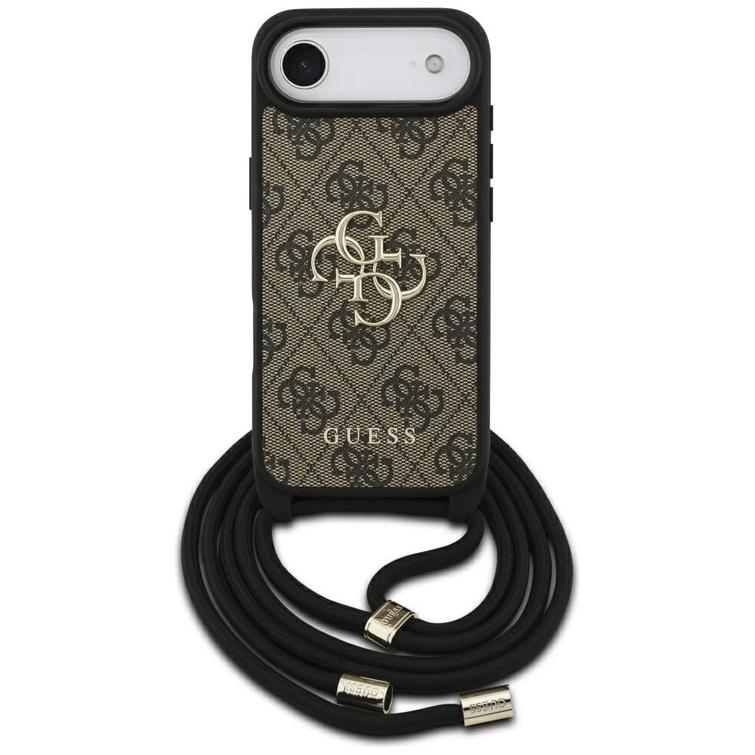 Guess 4G Big Logo Cord Stap -olkalaukku iPhone Airille, ruskea