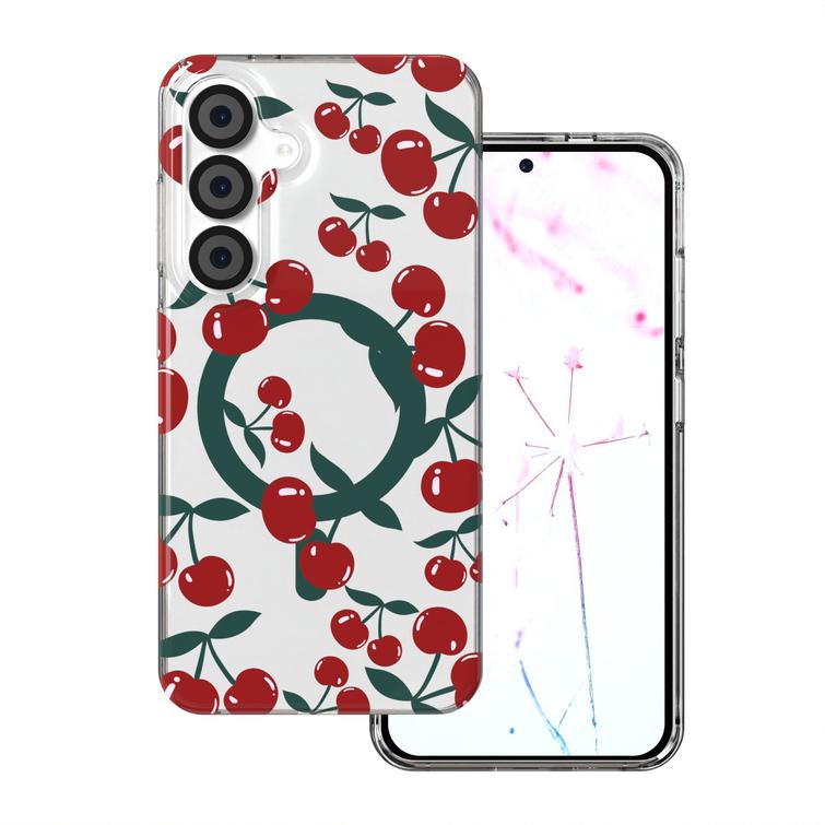 Cherry Mag case for Samsung Galaxy S24 / S25 transparent