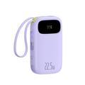 Baseus Qpow3 Digitaalinen N&auml;yt&ouml;llinen Pikalataus Varavirtal&auml;hde 22.5W 20000mAh Nebula Purple