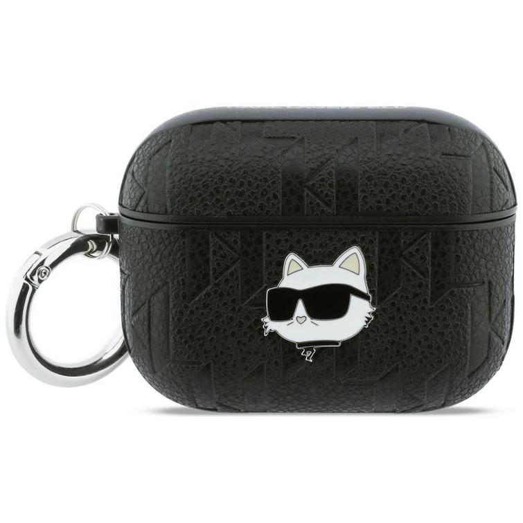 Karl Lagerfeld Monogram Choupette Head case for AirPods Pro 3 black