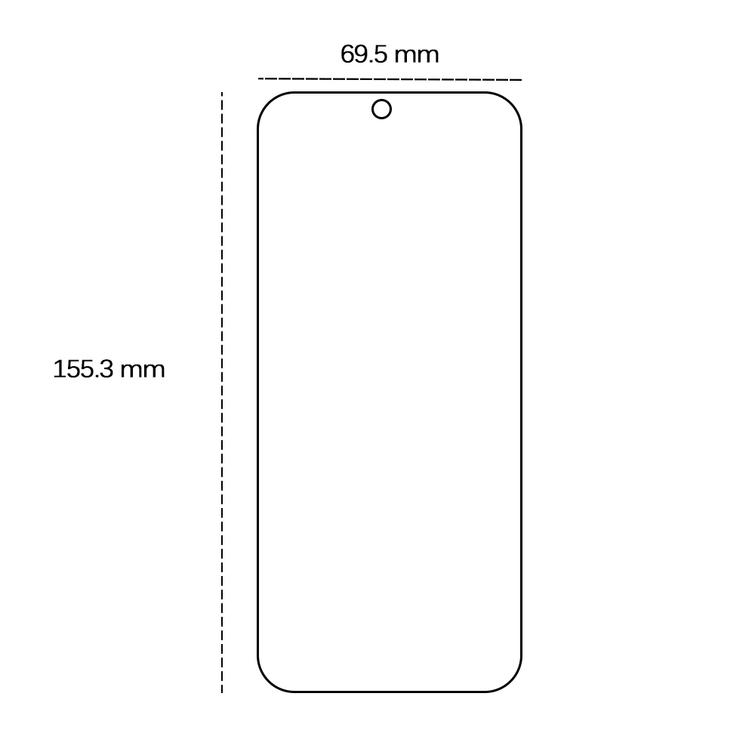 Karkaistu lasi 2,5D Honor 90 Lite 5G:lle