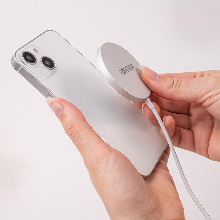 Forever MAWC-100 magnetic wireless charger 15W gray