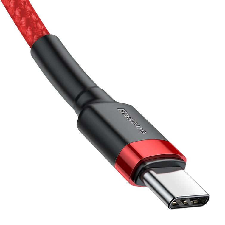 Baseus-kaapeli Cafule PD 2.0 USB-C - USB-C 2,0m 3A punainen 60W