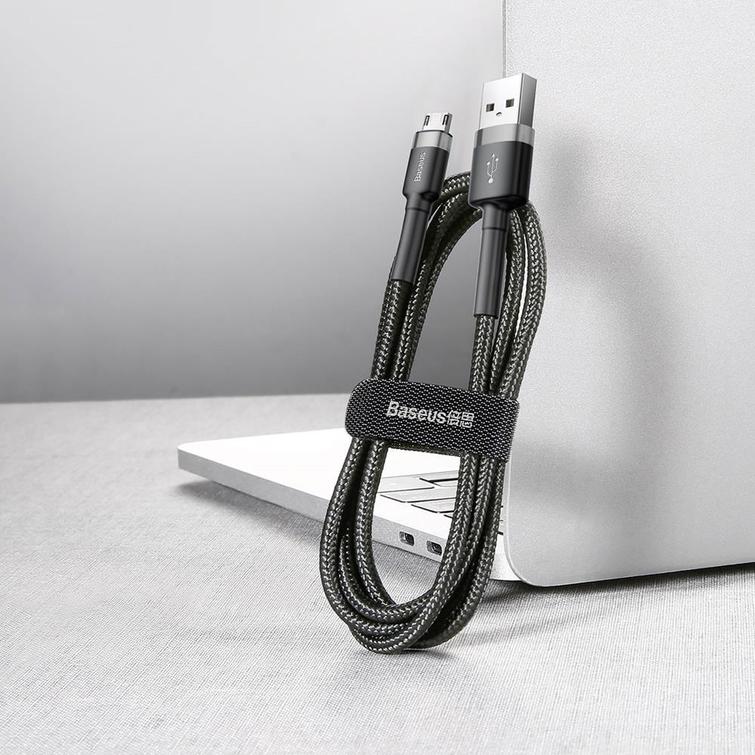 Baseus cable Cafule USB - microUSB 2,0 m 1,5A gray-black