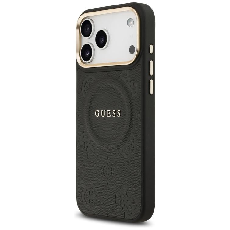 Guess iPhone 17 Pro Max -suojakuori HC MAGSAFE PU -suojakuorella, musta