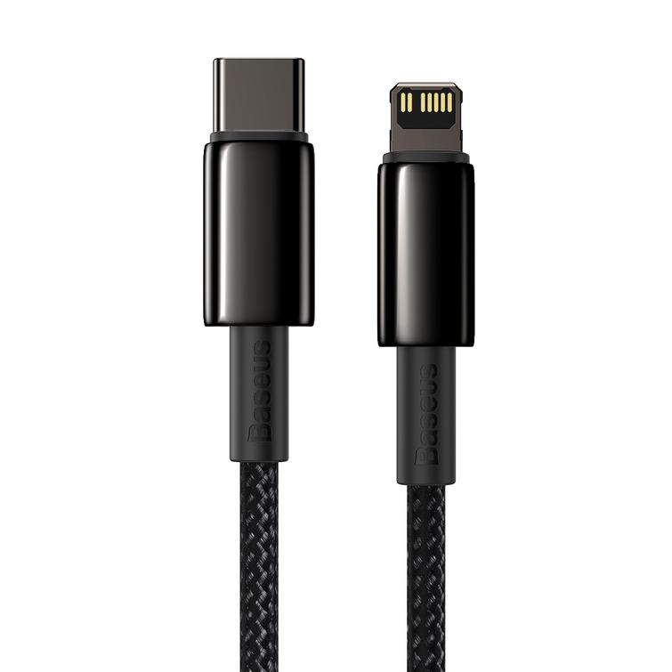 Baseus-kaapeli Tungsten PD USB-C - Lightning 2,0 m musta 20W