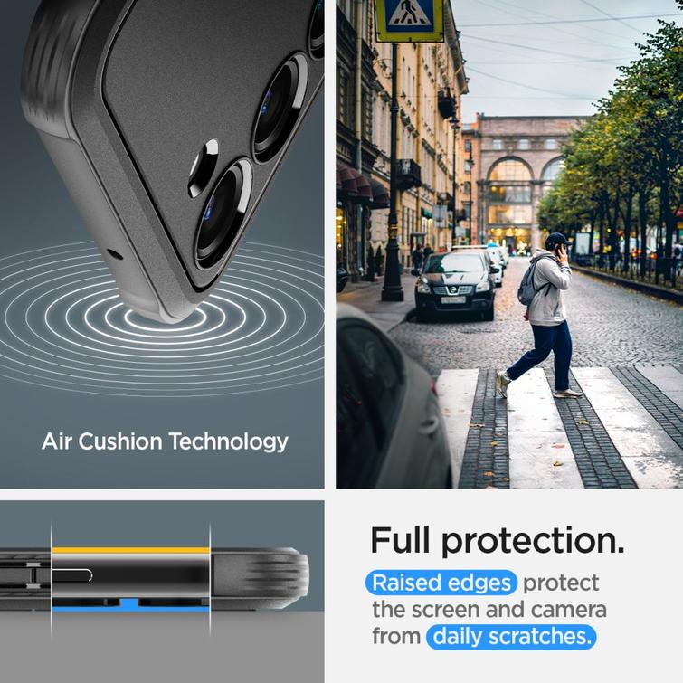 Spigen Rugged Armor -suojakuori Samsung Galaxy S23:lle mattamusta