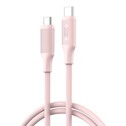 XO-kaapeli NB-Q265B PD USB-C - USB-C 1,0m 60W pinkki