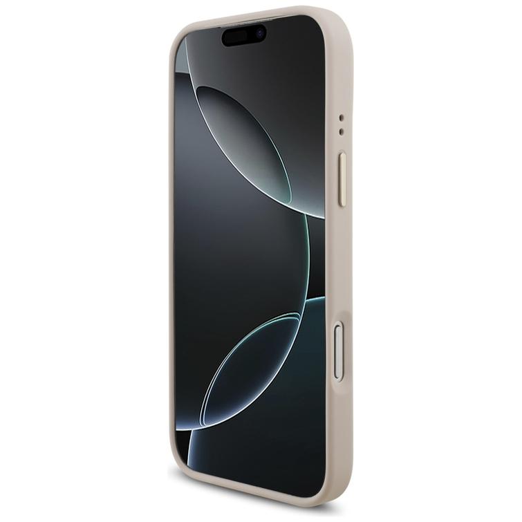 Guess 4G Big 4G Classic Logo Big Strap -metallinappisuojakuori iPhone 17 Pro Maxille, pinkki