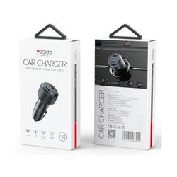 YESIDO CAR CHARGER Y48 PD 60W 2xUSB-C BLACK