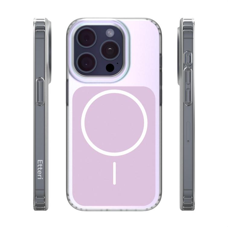 Etteri Hidden Pearl case for iPhone 15 Pro 6,1" pink