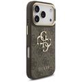 Guess 4G Big 4G Classic Logo Big Strap Metal Buttons -suojakuori iPhone 17 Prolle, ruskea
